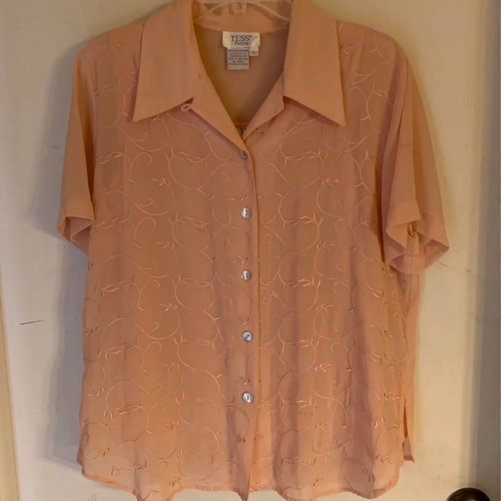 Tess Blouse with Embroidery and Matching Camisole Petite